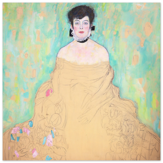 Gustav Klimt Amalie Zuckerkandl woman portrait painting.