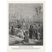 Gustave Dore The Bible engraving print . Entry of Jesus into Jerusalem .