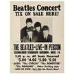 The Beatles music poster. Performance in Cleveland Ohio stadium in 1966.