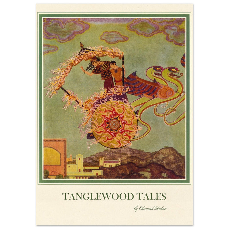 Edmund Dulac Tanglewood Tales illustration. Myth of Phaeton driving the chariot of the sun.