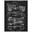 Motor Vehicle patent. Vintage car illustration.