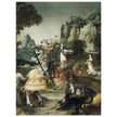 Saint George and the Dragon painting by Antwerp School, XVI Century