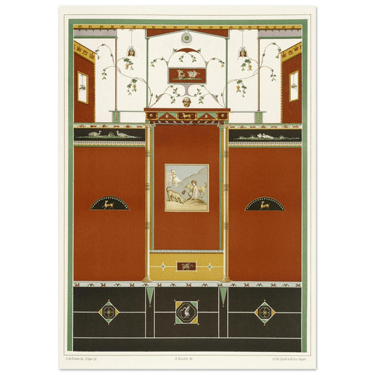 Architecture and mural paintings in Pompeii illustrated by G de Simone , project by Fausto and Felice Niccolini.