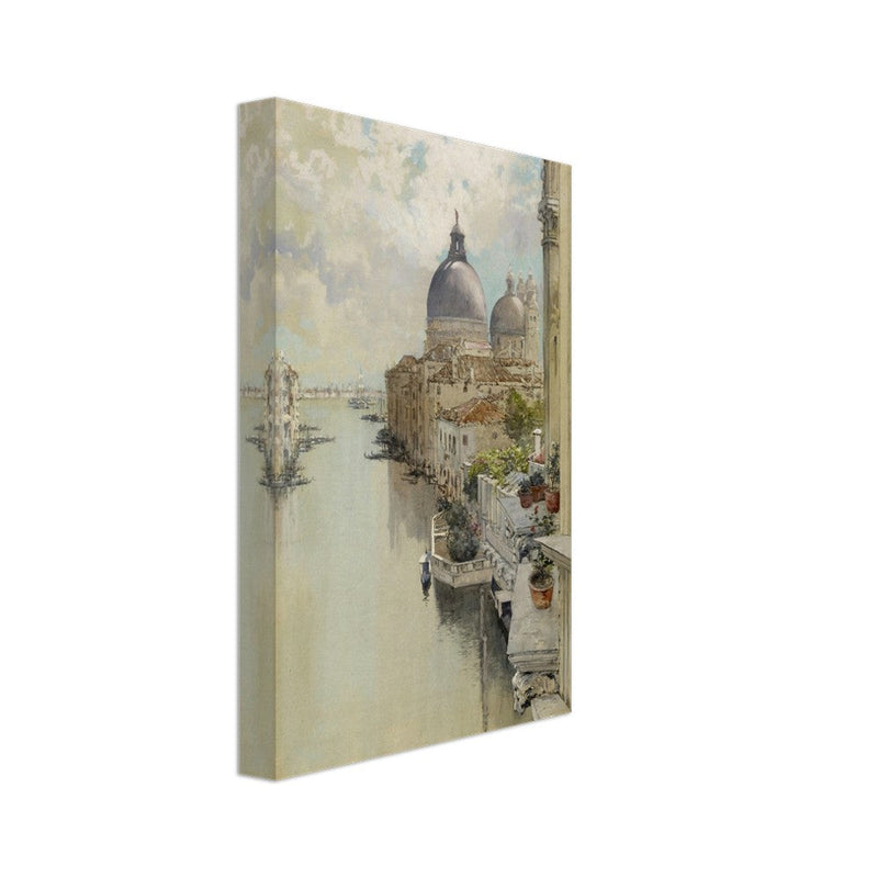 Venice Italy "Over a Balcony," View of the Grand Canal by Francis Hopkinson 1897.