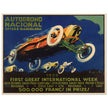 Car race vintage poster  1923. Sitges Barcelona car race.