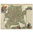 Antique city map of Rome in Italy XVIII Century by Johan Baptiste Homann.