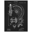 Vehicle whell patent illustration. Vintage drawing .