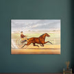 Harness horse racing lithograph. Mr. Bonner's Horse Joe Elliott by John Cameron.