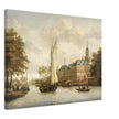 Jacobus Storck Nijenrode Castle on the Vecht near Breukelen. Antique old marine painting.  artwork
