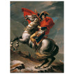 Napoleon at the Great St. Bernard painting by Jacques Louis David 1801.