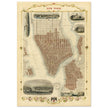 Vintage New York City map. Antique city plan of the city of New York.