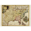Ancient map of the United Stated Louisiana french region in 1687 by Johan Baptist Homann