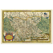 Ancient historic map of Saxony, Meissen, and Thuringia by Abraham Ortelius.
