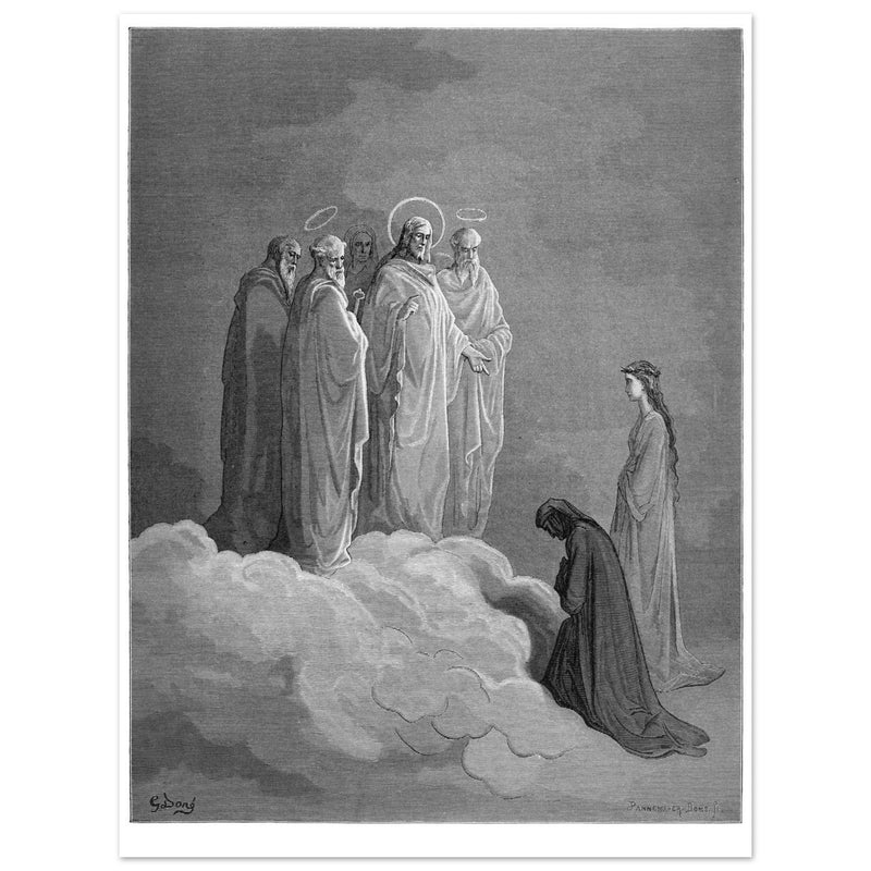 The Divine Comedy by Gustave Dore illustration. Paradise. The Heaven of the fixed stars.