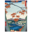 Maple Trees at Mama, Tekona Shrine and Tsugi Bridge by Utagawa Hiroshige