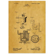 Carbureter vintage patent illustration by John Ford.