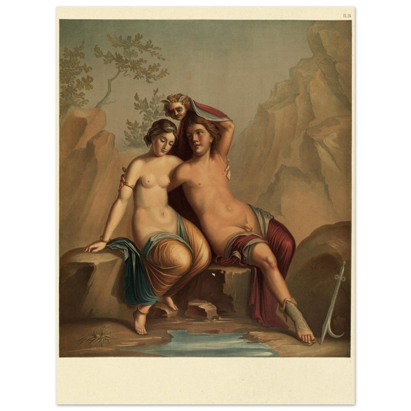 Pompeii roman paintings reproduced by Wilhelm Zahn.