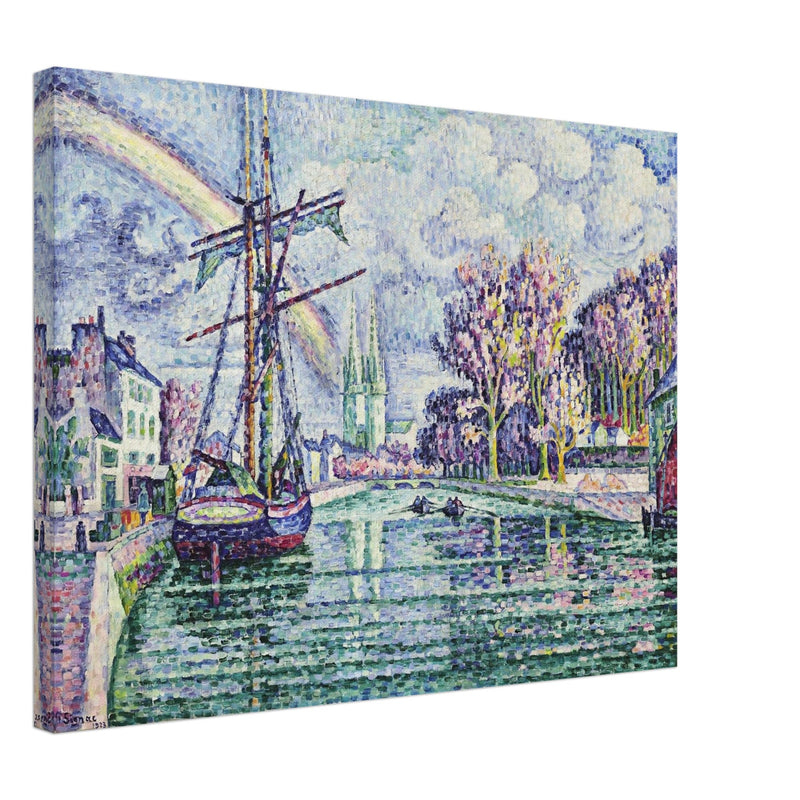 Paul Signac Quimper Quai de l'Odet, Quimper Odet Embankment painting