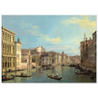 Grand Canal in Venice Italy. Antique painting by Canaletto 1738.