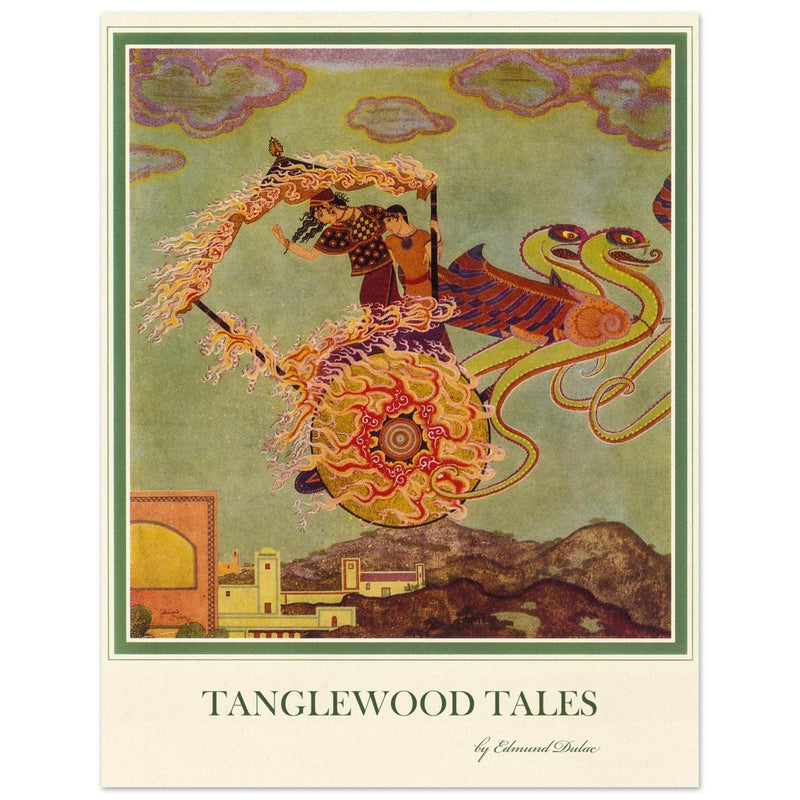Edmund Dulac Tanglewood Tales illustration. Myth of Phaeton driving the chariot of the sun.