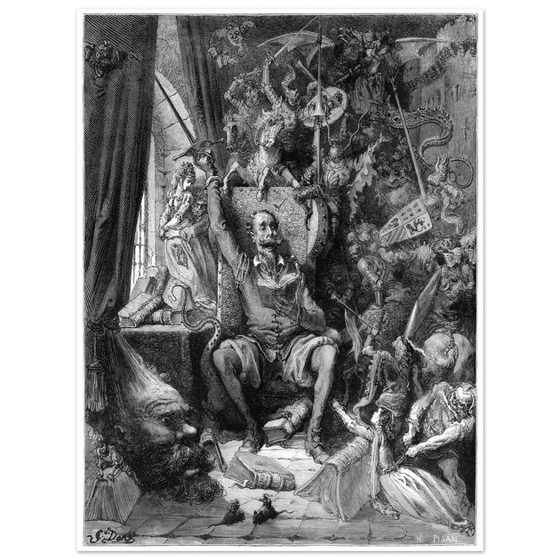 Don Quixote illustration by Gustave Dore. A world of disorderly notions Chapter one.