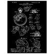 Winding Mechanism for Time Pieces, vintage clock patent .
