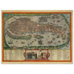 Venice Italy vintage map by Georg Braun and Frans Hogenberg. Antique maps