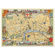 Children map of London vintage print 1938 by Leslie George Bullock