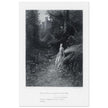 Gustave Dore illustration of King Arthur legend .Elaine on her Road to the Cave of Lancelot. book Idylls of the King by Alfred Tennyson