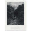 Gustave Dore illustration of King Arthur legend .Lancelot approaching the Castle of Astolat, Idylls of the King by Alfred Tennyson.