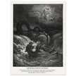 Gustave Dore The Bible engraving print . The destruction of Leviathan illustration .