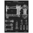 Sewing machine vintage patent 1897 by F. H Richards.
