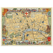 Children map of London vintage print 1938 by Leslie George Bullock