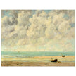 The calm sea by Gustave Courbet 1869.  antique painting.