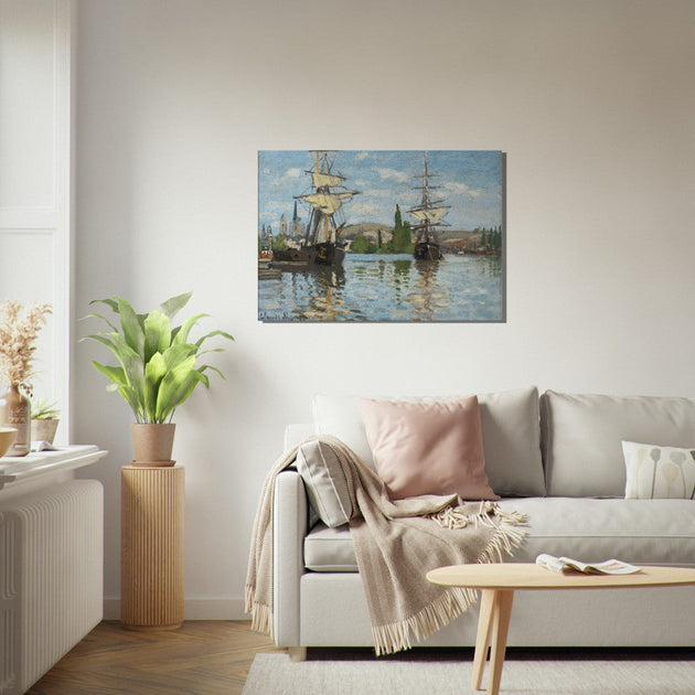 Ships Riding on the Seine at Rouen by Claude Monet
