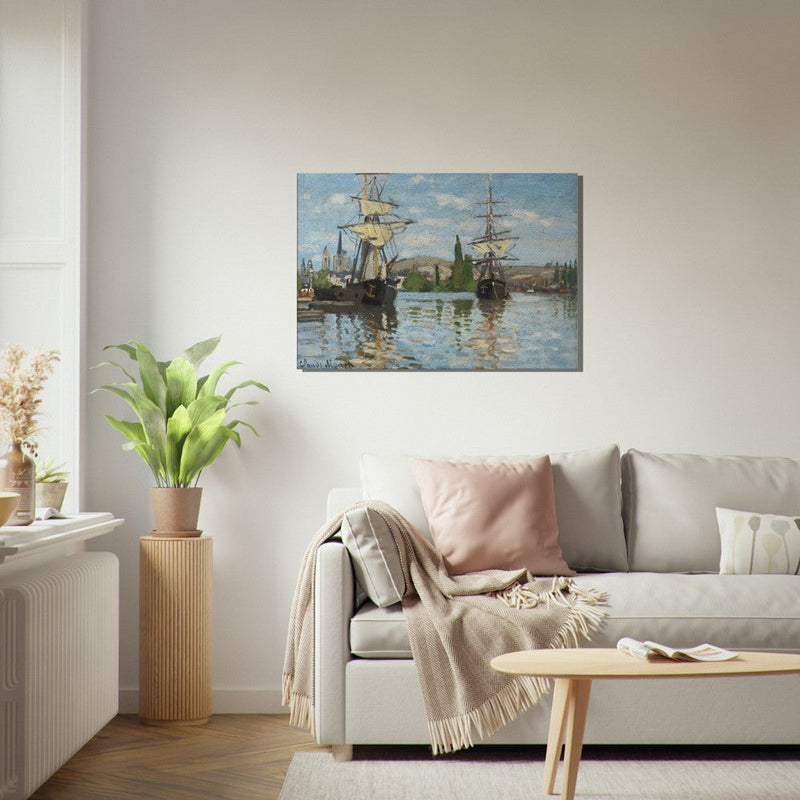 Ships Riding on the Seine at Rouen by Claude Monet
