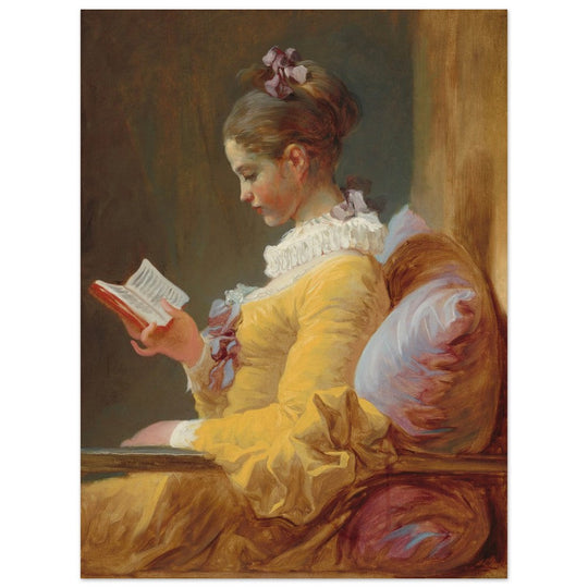 Young Girl Reading painting by Jean-Honoré Fragonard 1769.