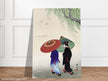 Two women in the rain by Ohara Koson
