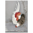 Rooster and chicken by Ohara Koson