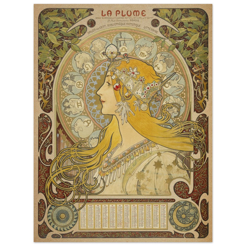 Art Nouveau Alphonse Mucha La Plume.
