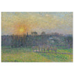 View of Bazincourt Sunset by Camille Pissarro