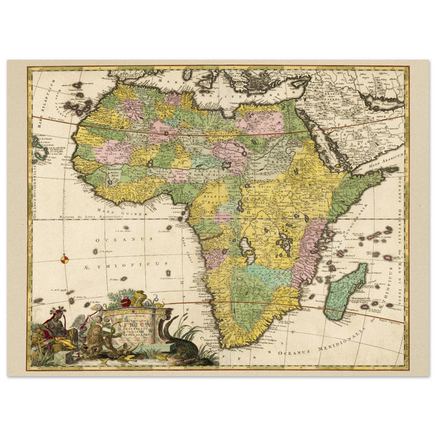 Africa vintage map of the XVII Century.   by Carel Allard