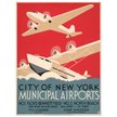 New York's municipal airports poster promotion.