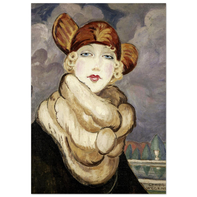 Portrait of a Girl in a Fur Coat by Gerda Wegener.