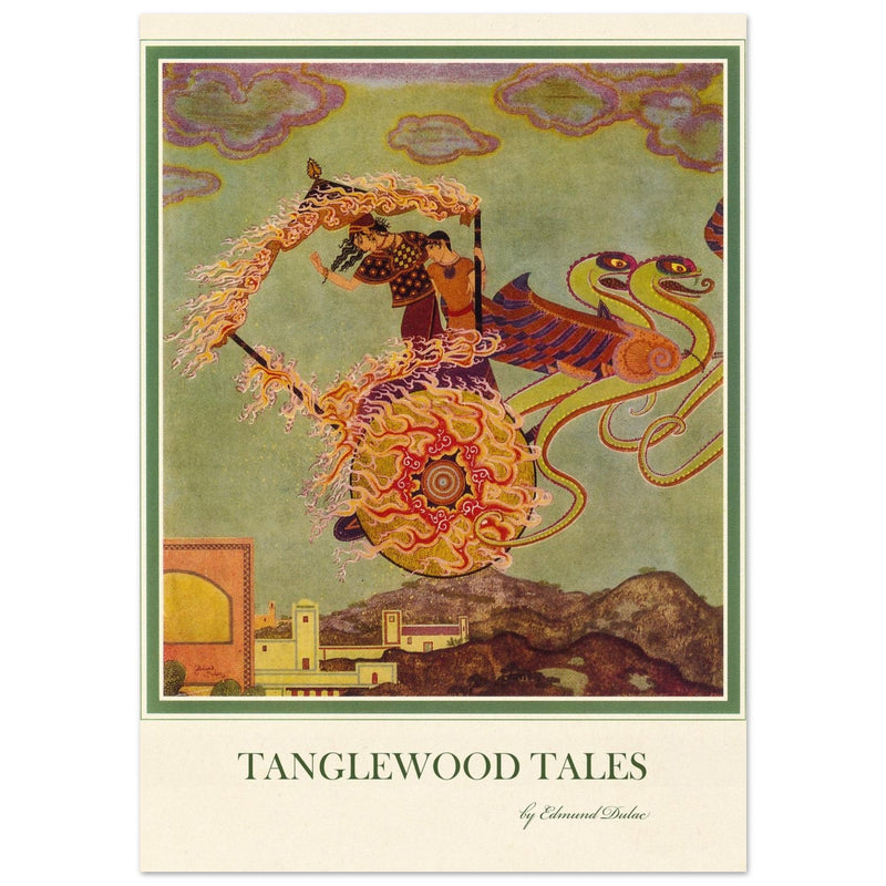 Edmund Dulac Tanglewood Tales illustration. Myth of Phaeton driving the chariot of the sun.