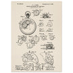 Winding Mechanism for Time Pieces, vintage clock patent .
