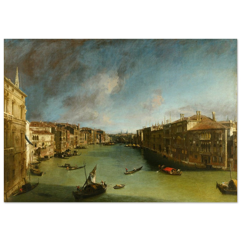 Venice Italy old painting by Canaletto. The Grand Canal from Palazzo Balbi towards the Rialto.