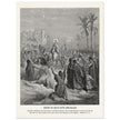 Gustave Dore The Bible engraving print . Entry of Jesus into Jerusalem .
