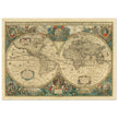 Nova totius terrarum orbis 1630 old world map poster by Hendrik Hondius