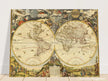 1700 Vintage historic world map poster reproduction by Paolo Petrini.